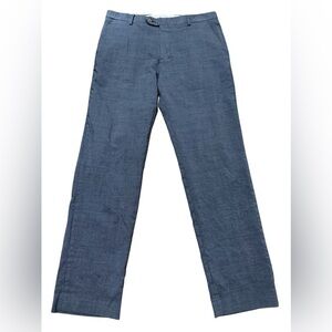 Jos. A. Bank Blue Brr Comfort Flat Front Dress Pants Trousers Wool Size 34x32